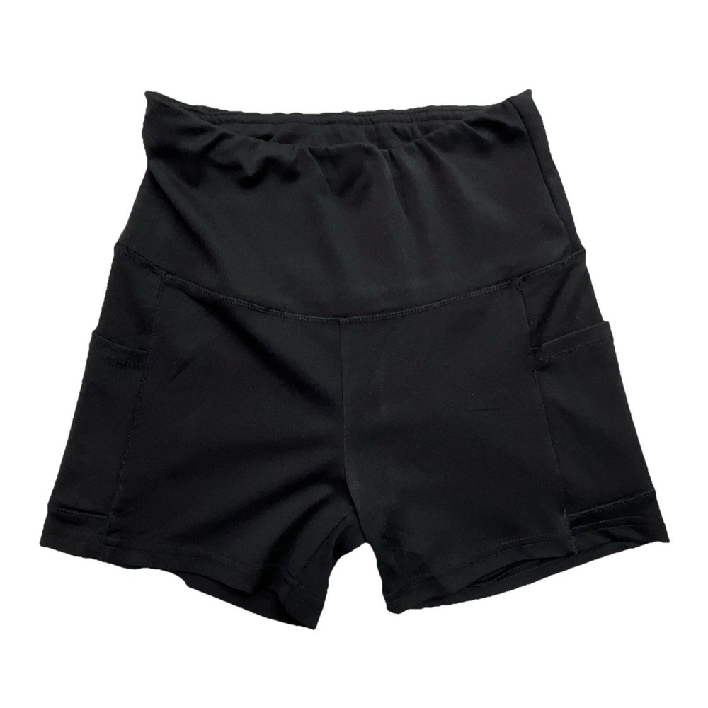 Shosho Women's Black Athletic Shorts Stretch Activewear‎ Pockets